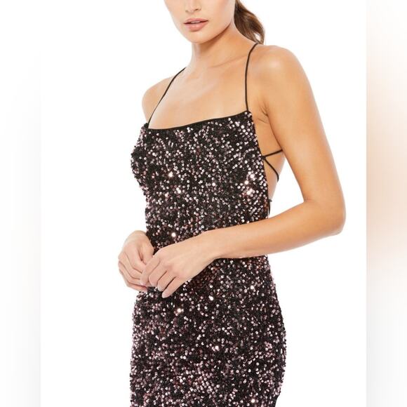 NWT MAC DUGGAL 26444 DRESS NWT IN BLACK ROSE SIZE 0 - Picture 6 of 9